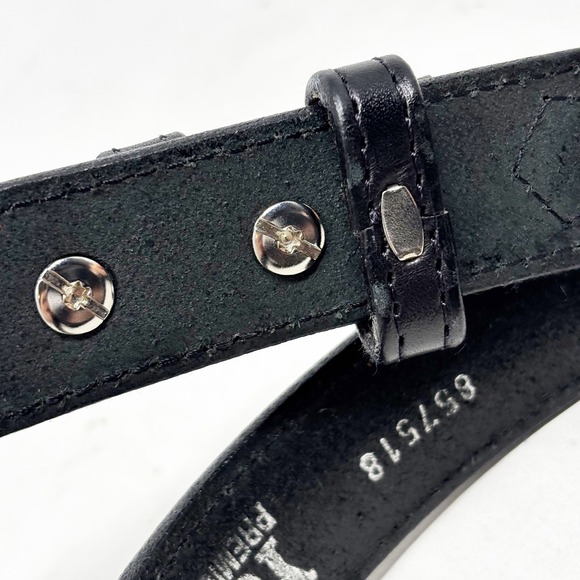 Yoder Leather Company Mens Black Premium Genuine Leather Belt Size 44 Amish - Picture 4 of 8